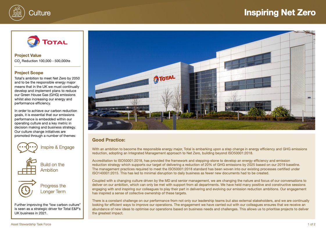 Decarbonising North Sea Oil & Gas - Total