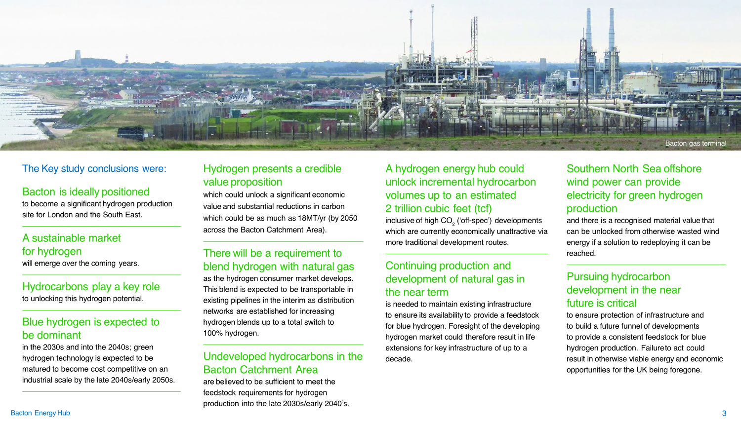 Sample page from Bacton Energy Hub Study