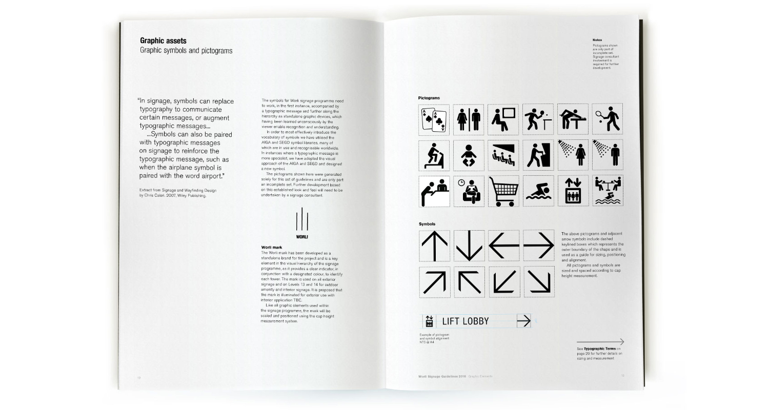 Spread from Worli Towers Signage Programme